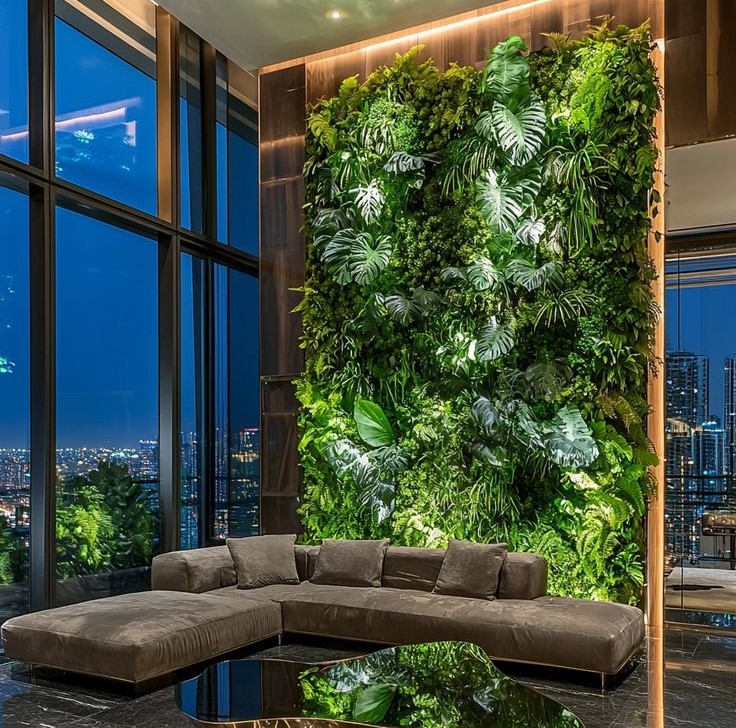 green walls and vertical gardens