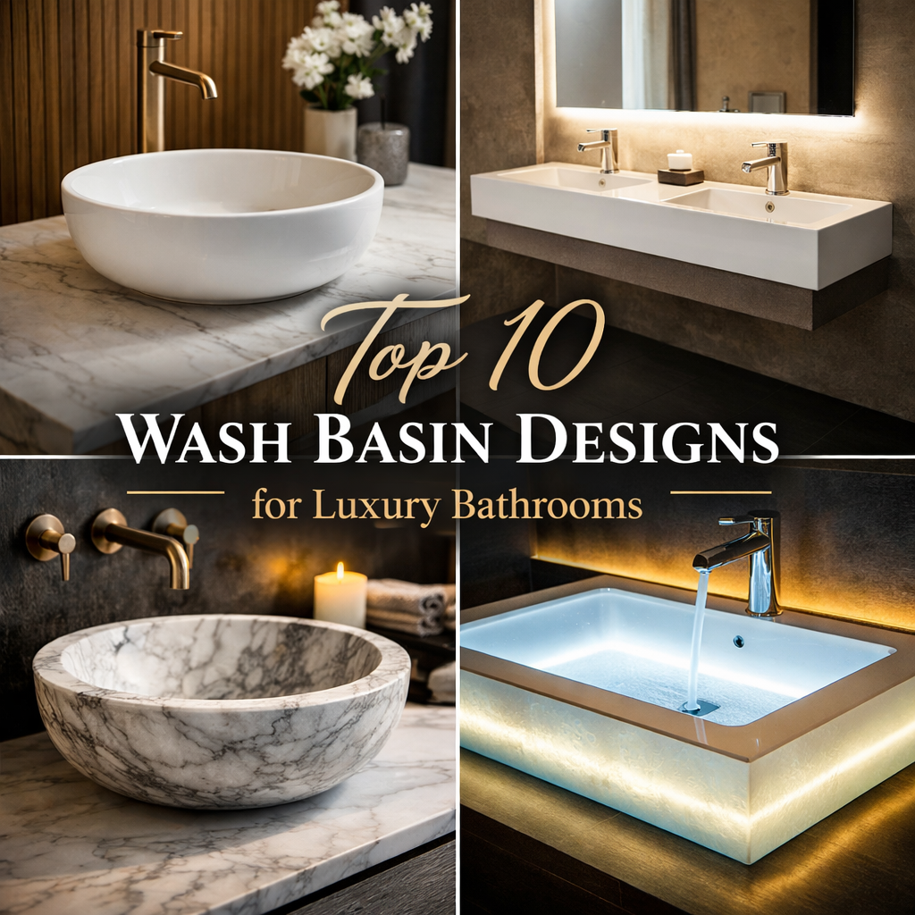 Top 10 Wash Basin Designs for Luxury Bathrooms